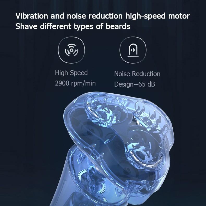 Máy Cạo Râu Xiaomi Youpin ShowSee F1-BK Đầu Cắt 3D Sử Dụng Khô Và Ướt Cho Nam