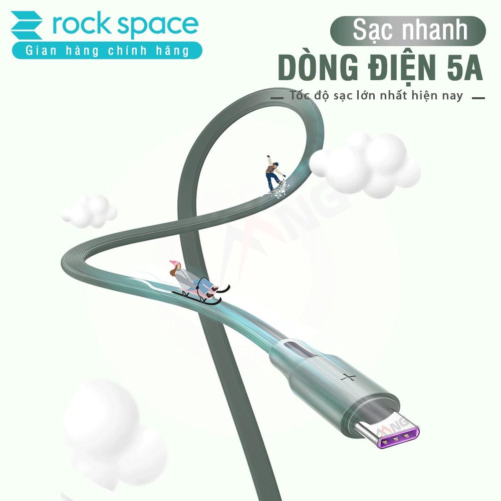 Dây Sạc Rockspace S1 dành Cho Samsung kết nối typeC, sạc nhanh, dây dẹt chống rối - Hàng Chính Hãng