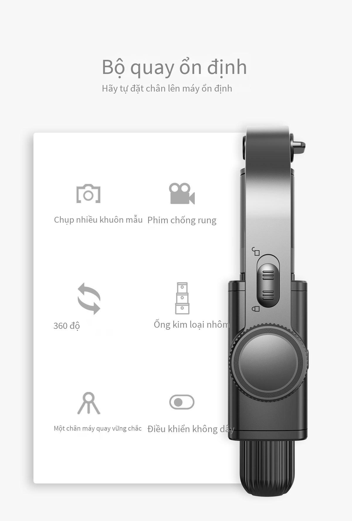 Khuyến mại gậy selfie L08 gimbal ổn định đa năng bluetooth chân máy tất cả trong một vlog photo artifact gopro