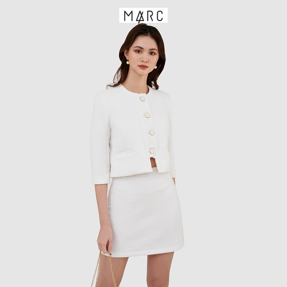 Váy mini basic hoạ tiết ziczac - MARC FASHION