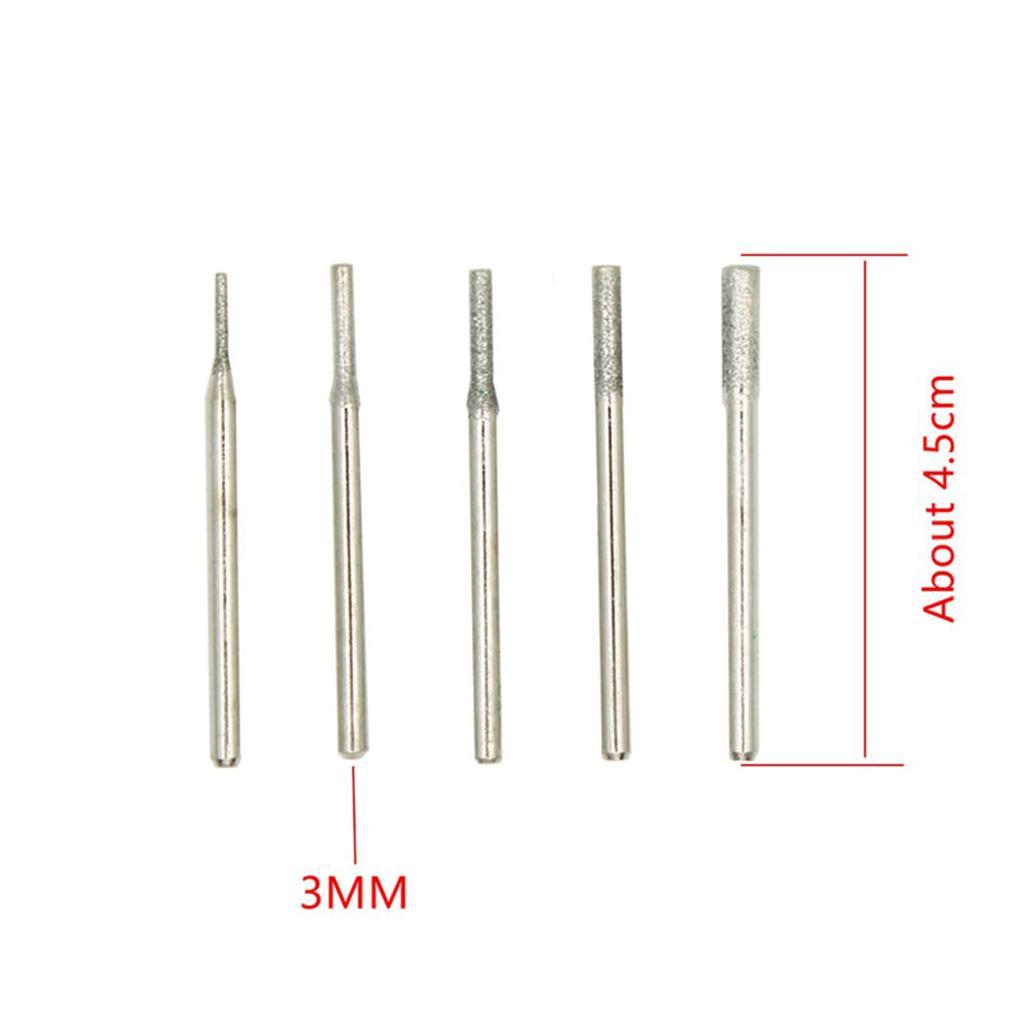 30 Pieces New 3mm Electric Grinding Head Burrs Bur Bit Set Shank Rotary Tool