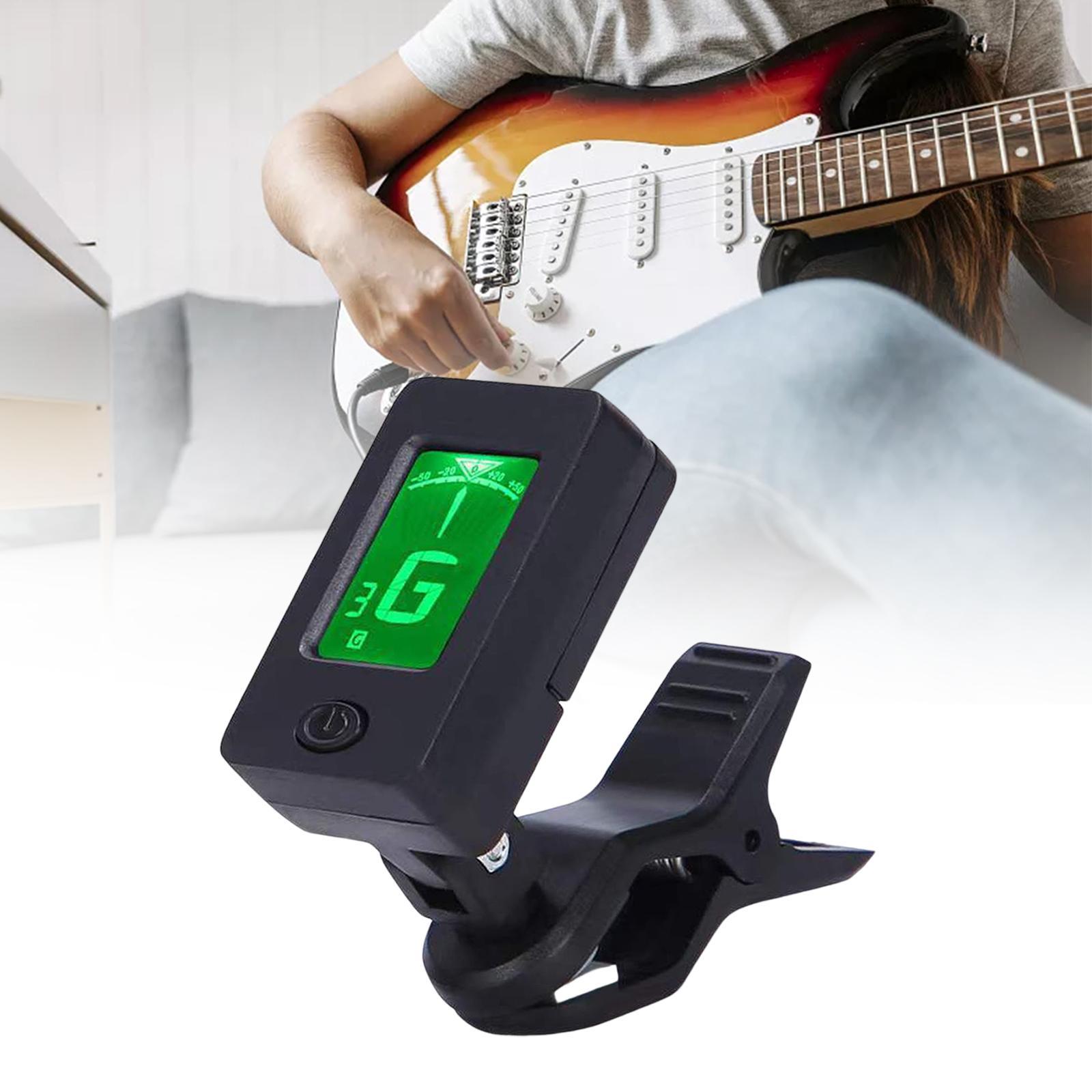 Portable Guitar Tuner Clip Tuner for Musical Instrument Electric Guitar Bass