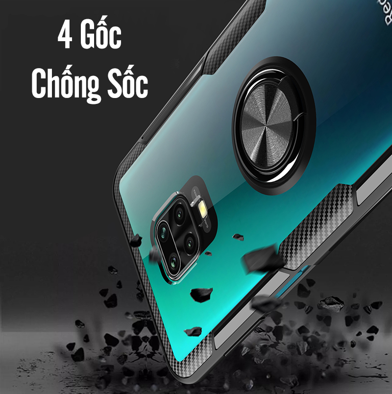 Ốp lưng cho Xiaomi Redmi 9 Trong Suốt Chống Sốc iRing Viền Màu