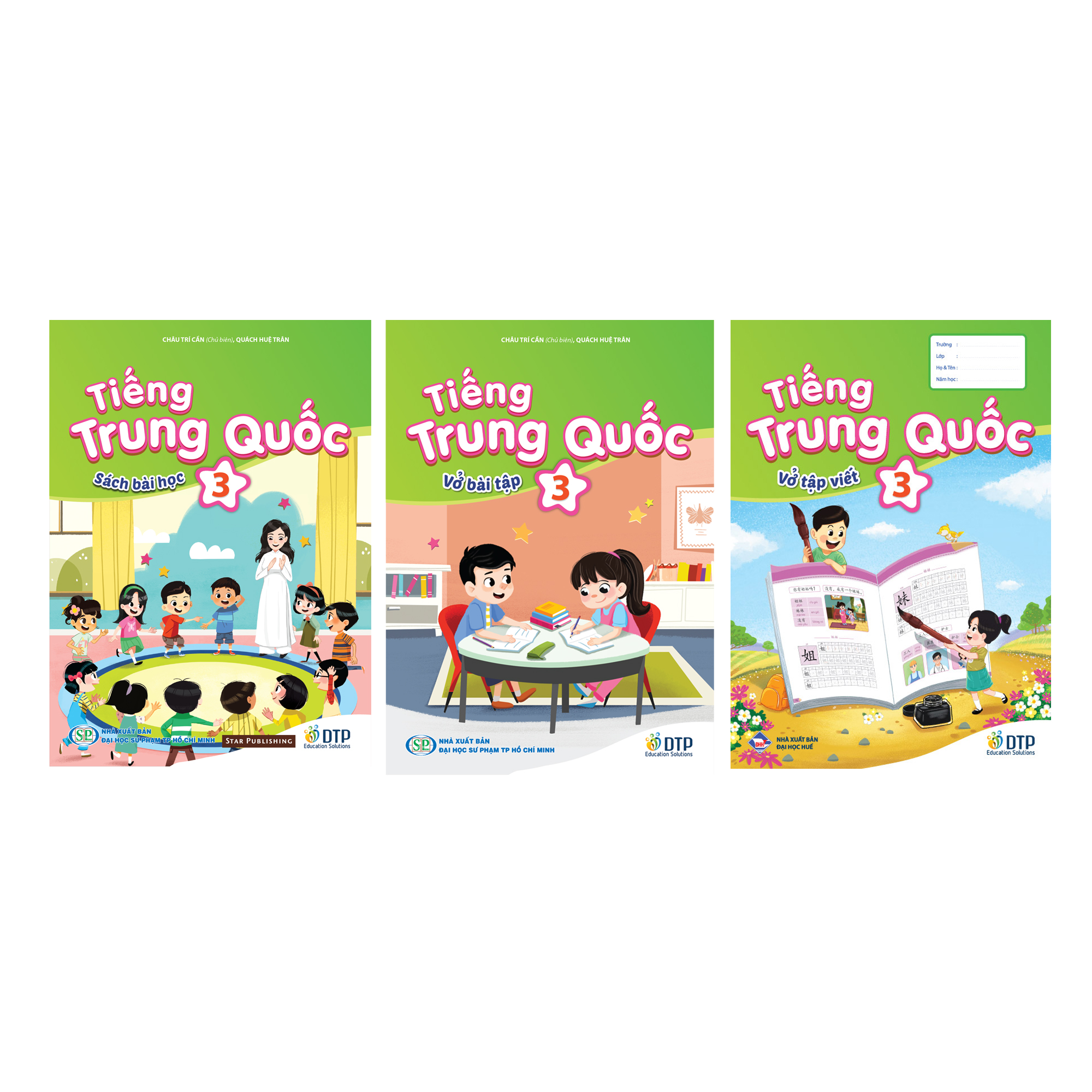 Sách - Dtpbooks - Combo tiếng Trung Quốc 3 (Sách bài học, sách bài học, vở tập viết)