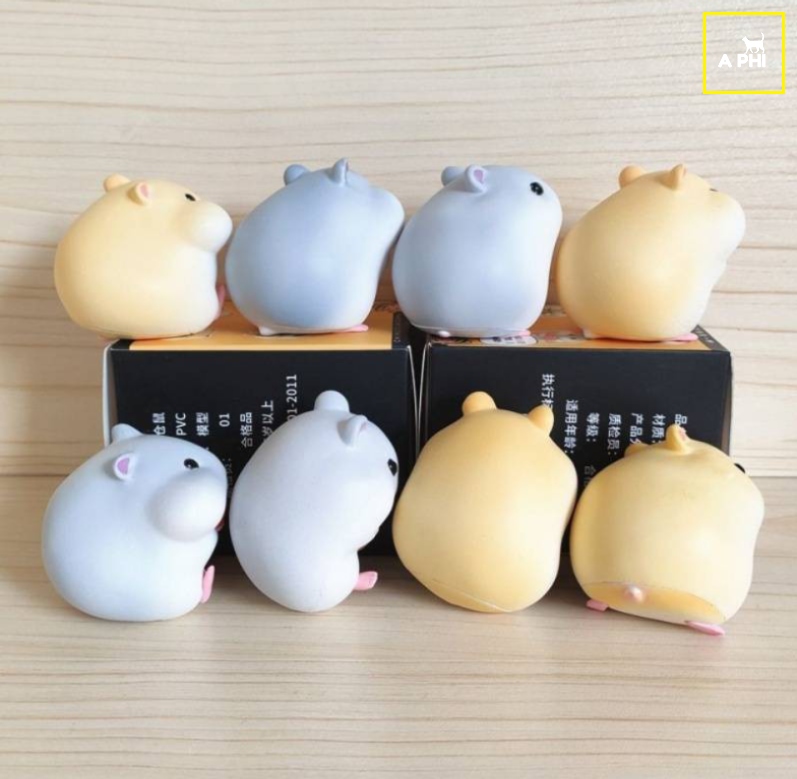 Mô hình chuột Hamster bằng nhựa xinh xắn đáng yêu để bàn trang trí tiểu cảnh