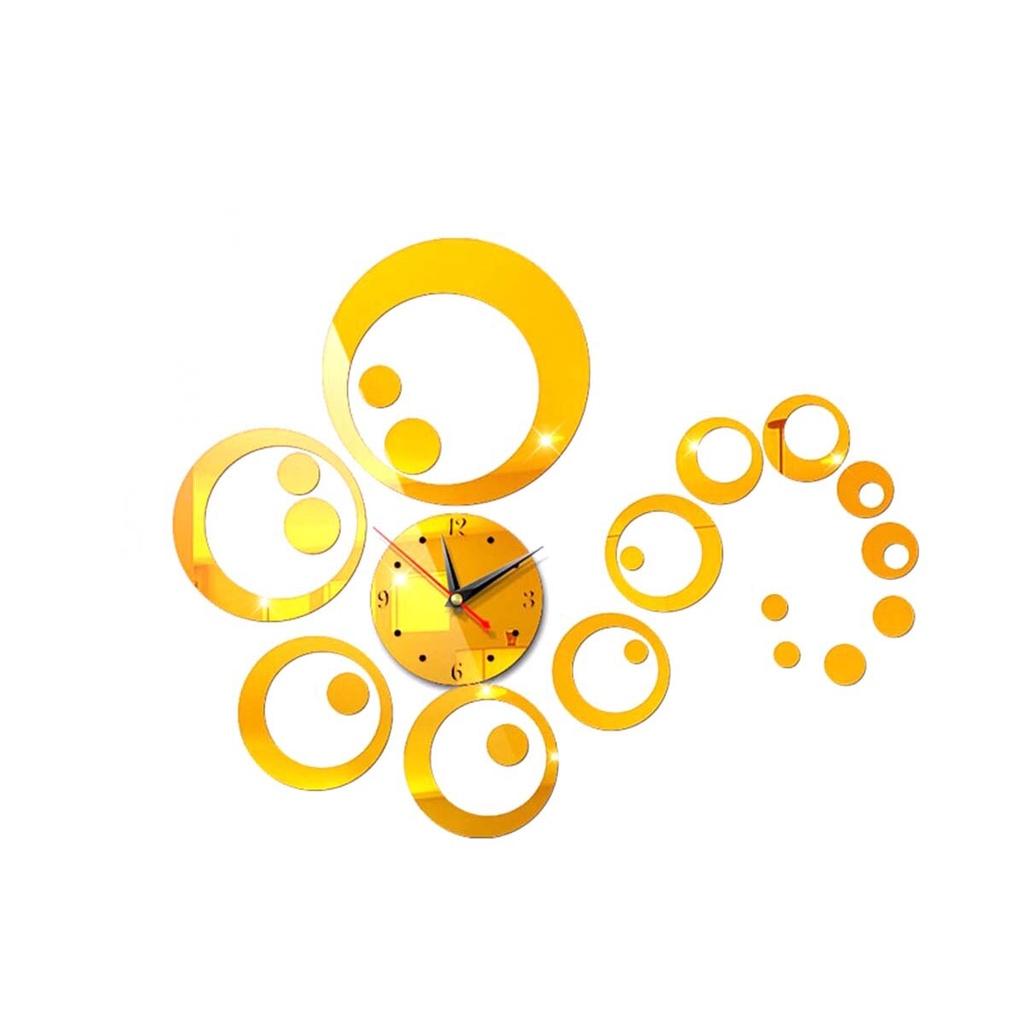 AA Creative 3D Acrylic Wall Sticker Household Living Room Office Mirror Mute Decorative Wall Sticker Clock