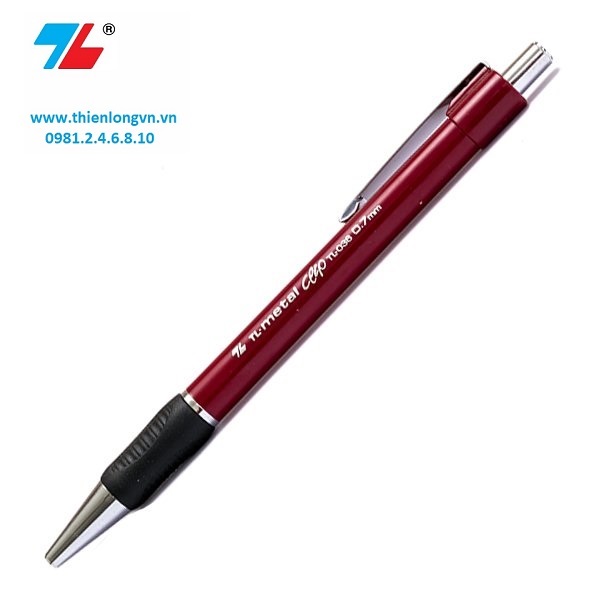 Hộp 20 cây bút bi 0.7mm Thiên Long - TL036 màu đỏ