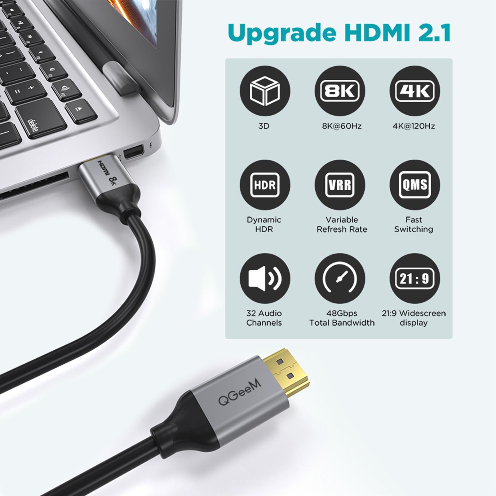HDMI 2.1 Cable 8K 48Gbps HD Quality Transmission High Speed Durable