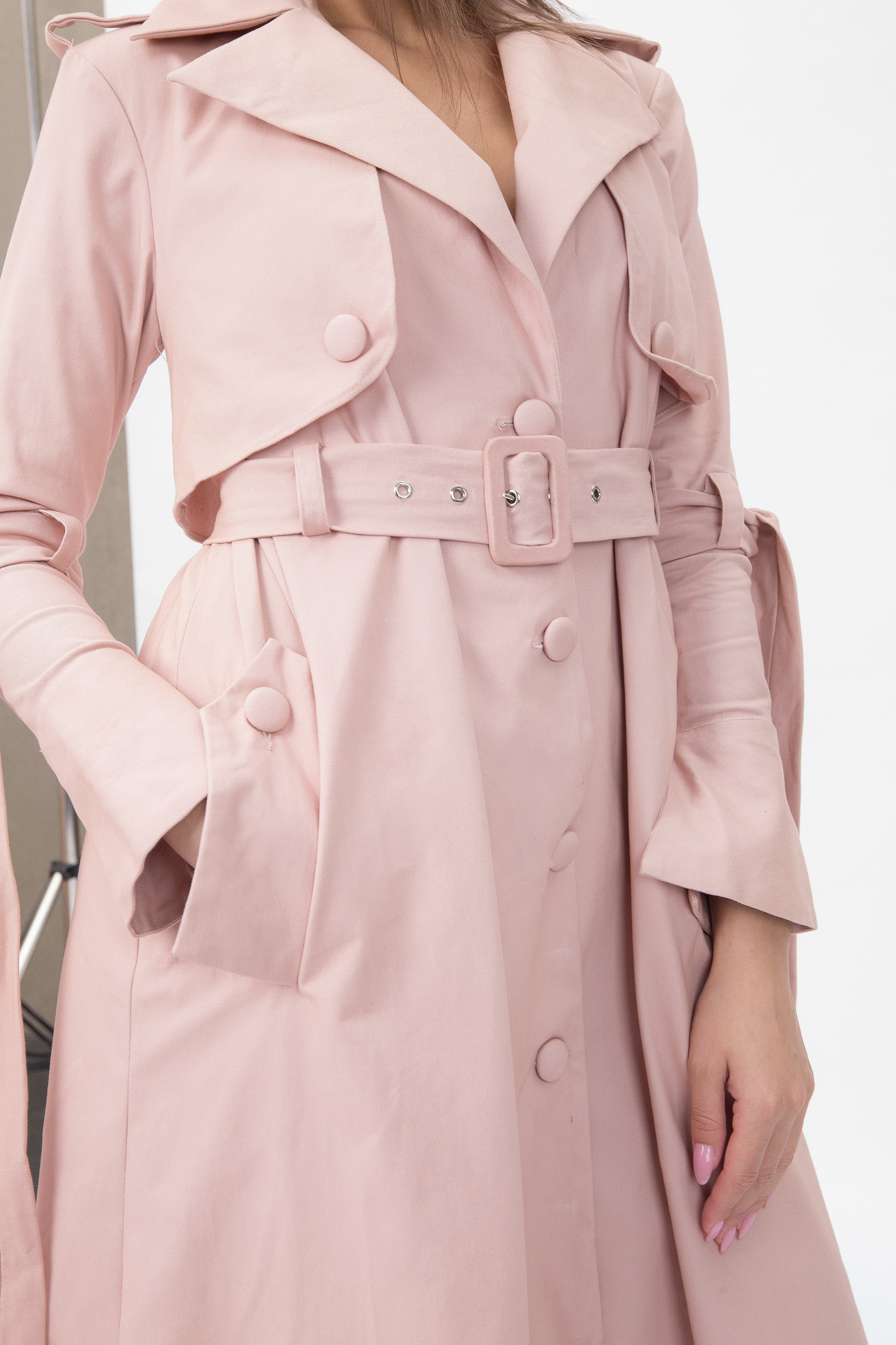 Áo Trench coat AKH màu hồng