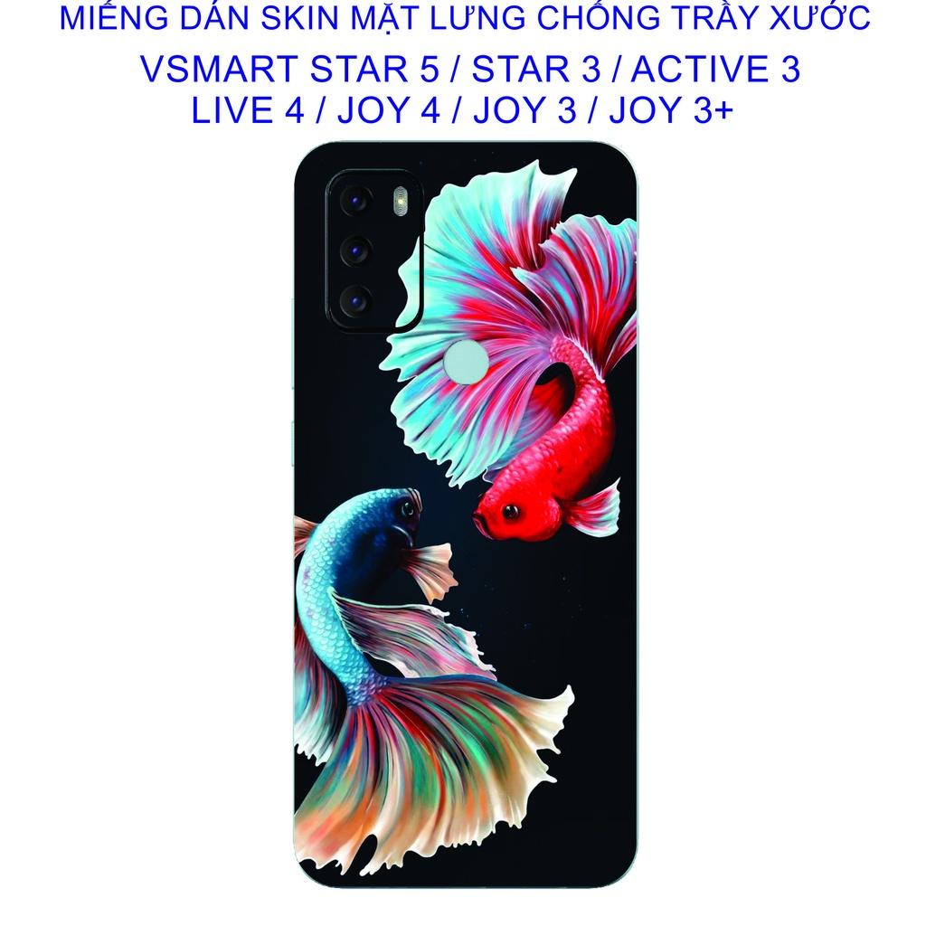 Miếng Dán Skin mặt lưng dành cho Vsmart Start 5 / Start 3 / Active 3 / live 4 / joy4 / joy3 / joy3+ chống trầy xước