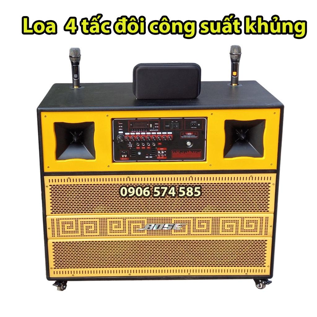 0357628205 Loa kéo khủng bass 4 tấc đôi công suất cực mạnh, Loa kéo bình 4 tấc đôi có reverb 0357628205