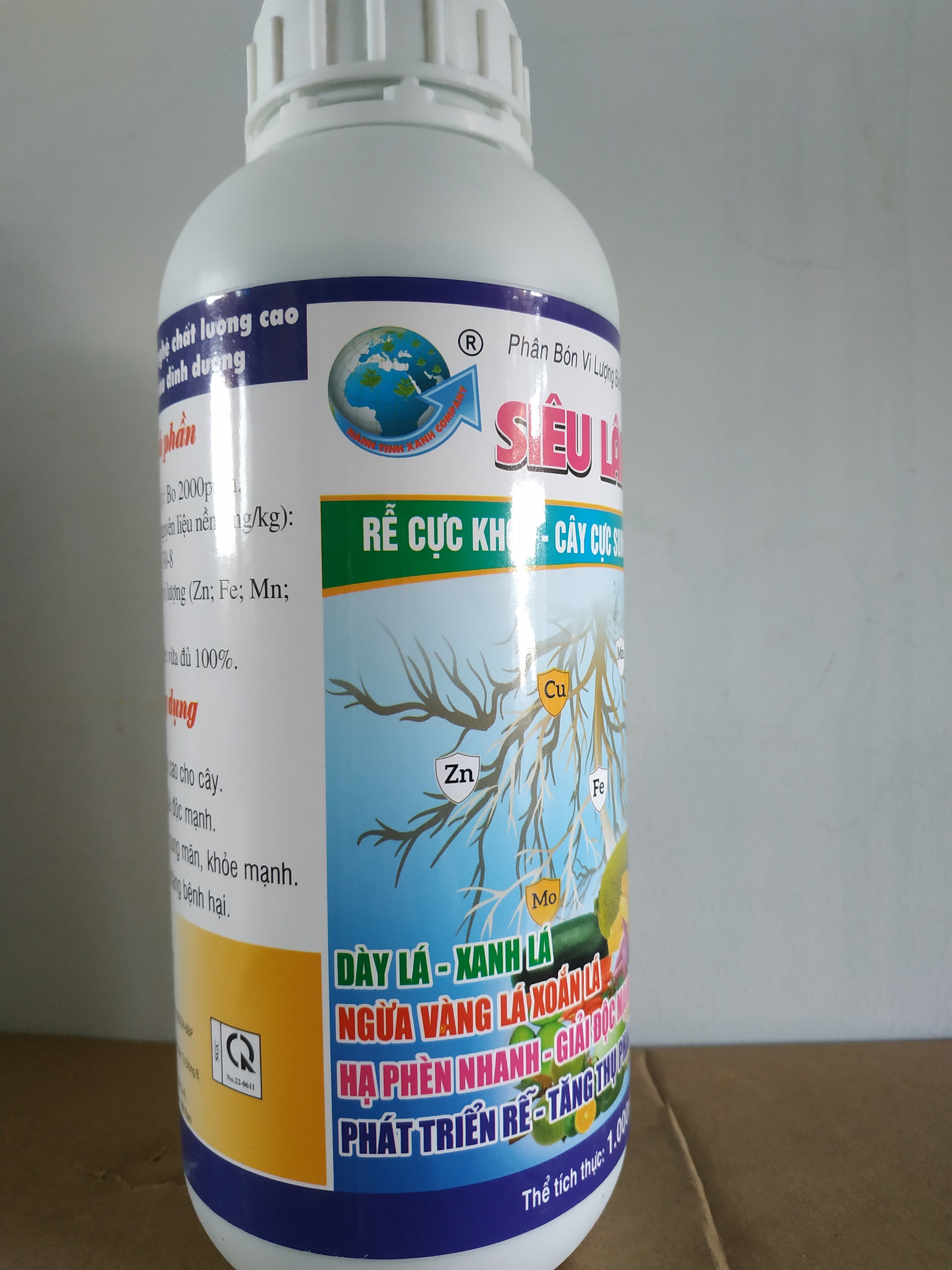 Phân bón vi lượng Siêu Lân Kẽm giúp rễ khỏe, cây sung dày lá xanh - chai 1 lít