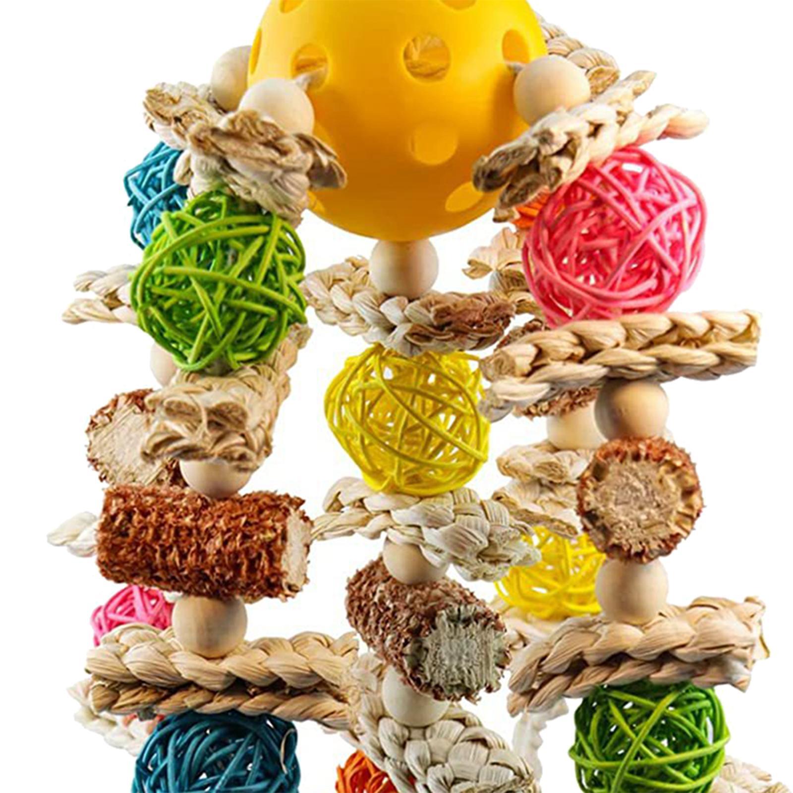 Bird Swing Chewing Bite Encourages Foot Exercise Parrots Cage Hanging Toys