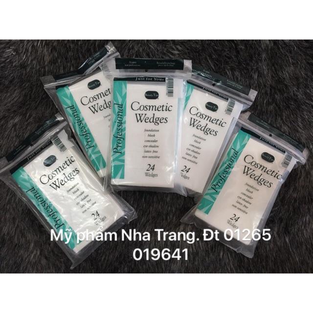 Bông mút đánh nền Cosmetic Wedges 24 miếng- Mỹ