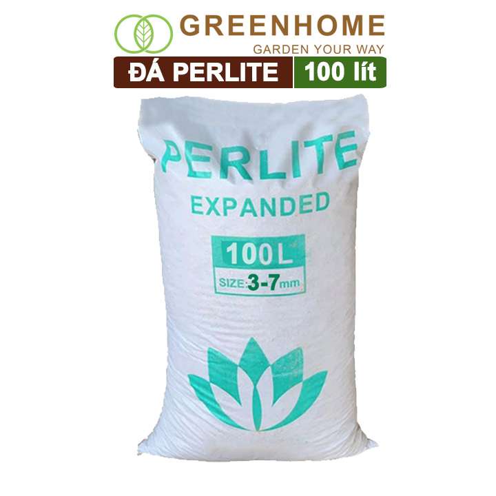 Đá Perlite, bao 100lít (8-10kg), đá trân châu trồng hồng, sen đá, thuỷ canh giàu khoáng chất, tăng độ tơi xốp |Greenhome