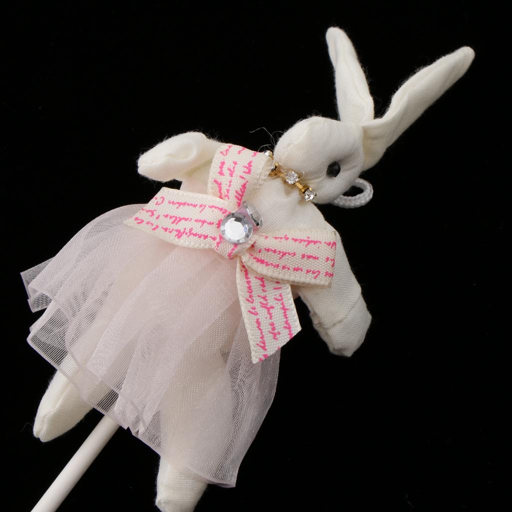 Bunny Shape Cake Topper Insert Sticks Wedding Party Cake Decoration
