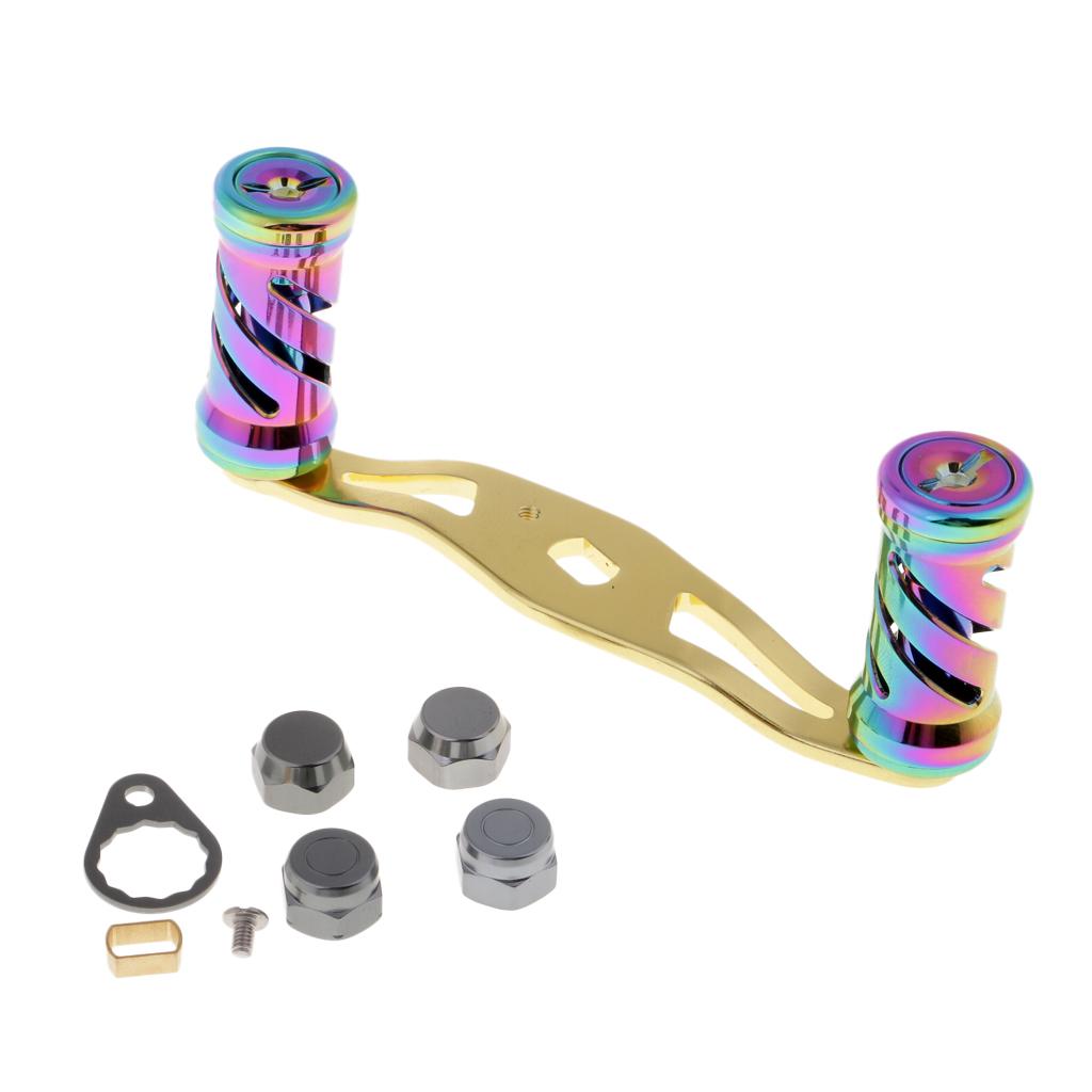 Replacement Carbon Fiber Fishing Reel Handle for Baitcasting Reels Gold