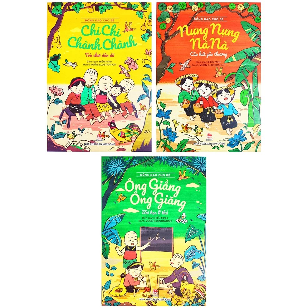 Sách thơ: Đồng dao cho bé - Bộ 3 cuốn - NXB Kim Đồng
