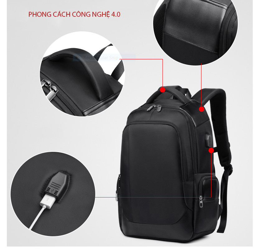 Ba lô nam thời trang cao cấp phong cách mới 15,6