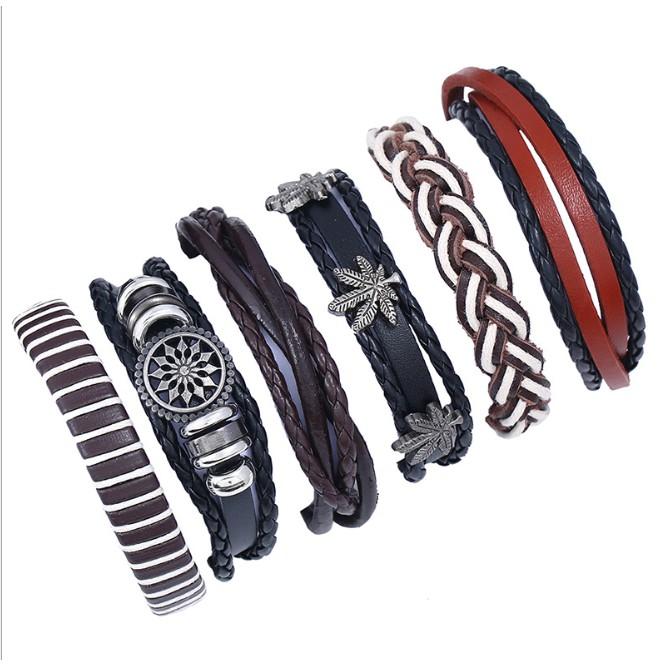 COMBO 6 VÒNG ĐEO TAY NAM NỮ CÁ TÍNH MÃ 01
