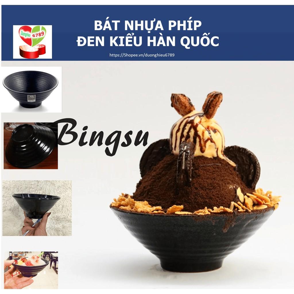 Bát Nhựa Phíp Đen Kiểu Hàn Quốc Cực Đẹp