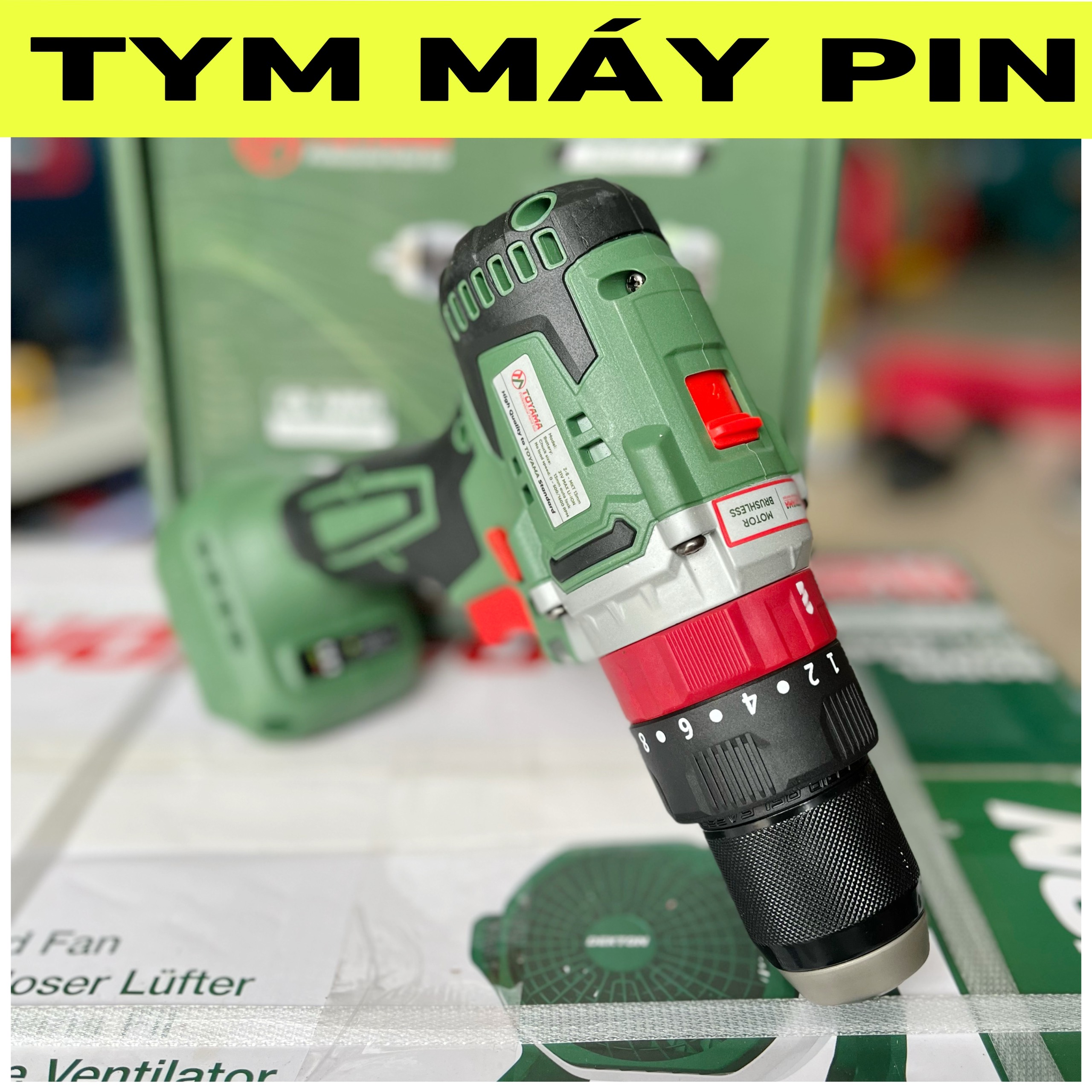 Thân máy khoan pin 3CN 21V Toyama Z8 chân pin phổ thông {chưa pin sạc – TYM máy pin