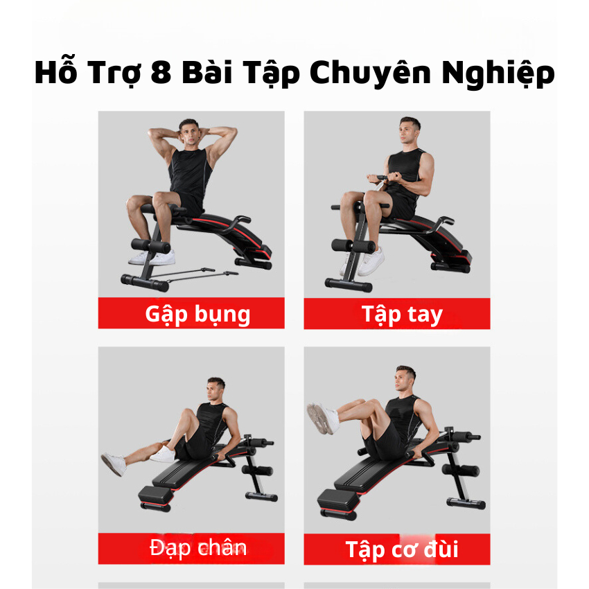 Ghế tập cơ bụng cong, ghế tập bụng tập toàn thân chống đẩy, kéo tay - Máy tập bụng tự tập tại nhà hoặc trong phòng GYM