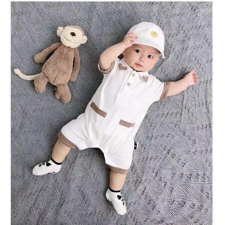 Bodysuit cho bé - quần áo trẻ em sơ sinh phù hợp với bé trai bé gái vải cotton mềm mại - kiểu body đùi ngắn tay cực mát