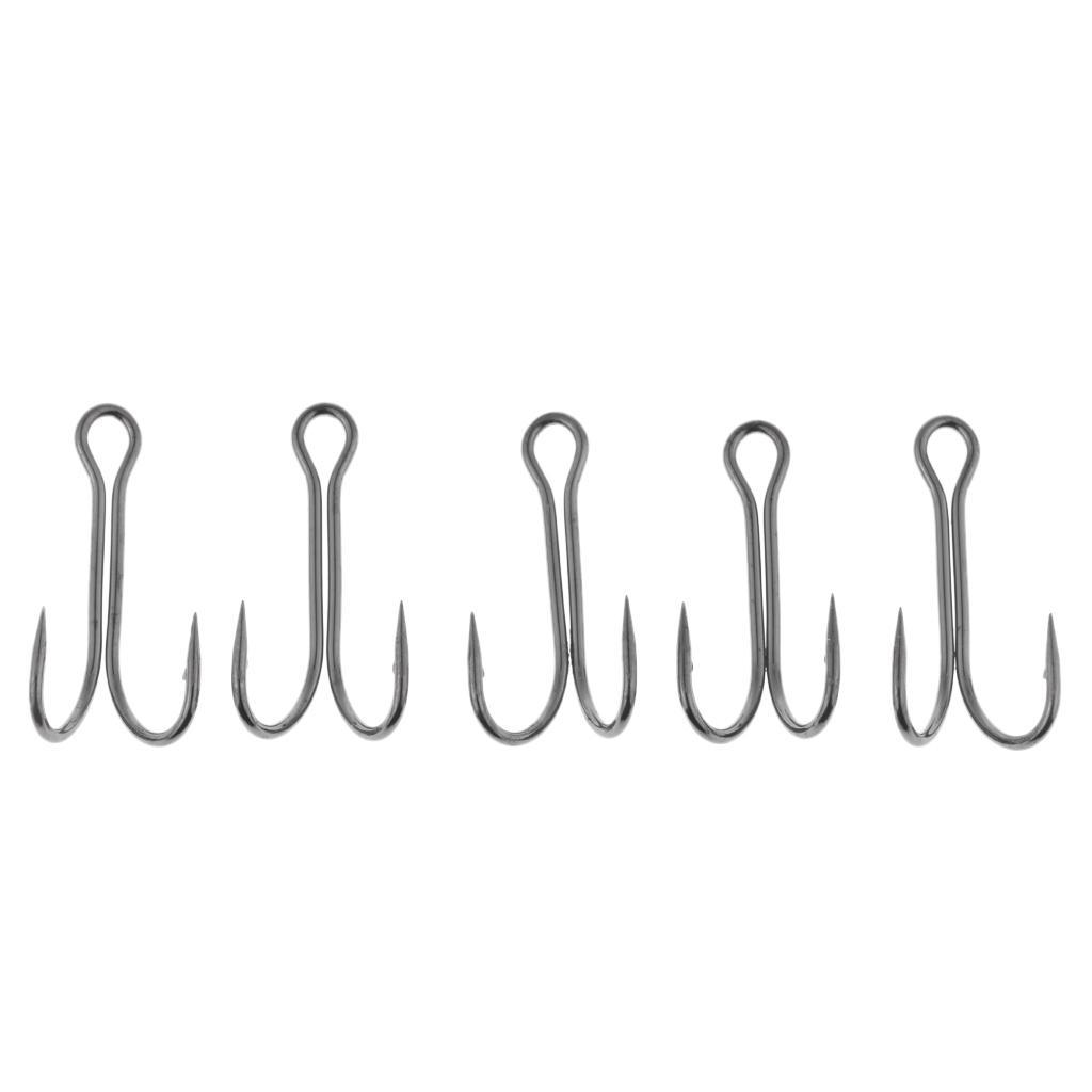 20pcs/pack High Carbon Steel Fishing Hooks Dual Double Frog Hooks Saltwater Fishing Hooks with Open Shank
