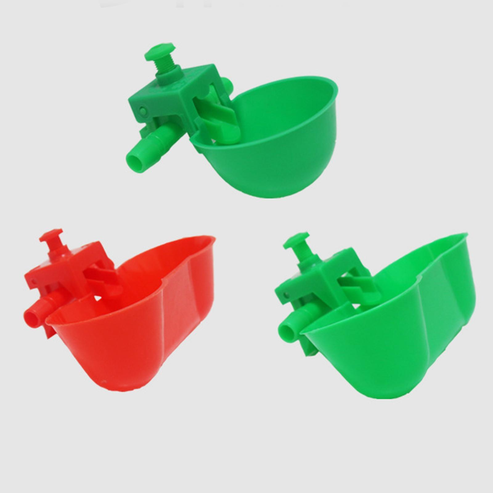 10x Automatic Chicken Cups Cage Hang for Poultry Chicks green