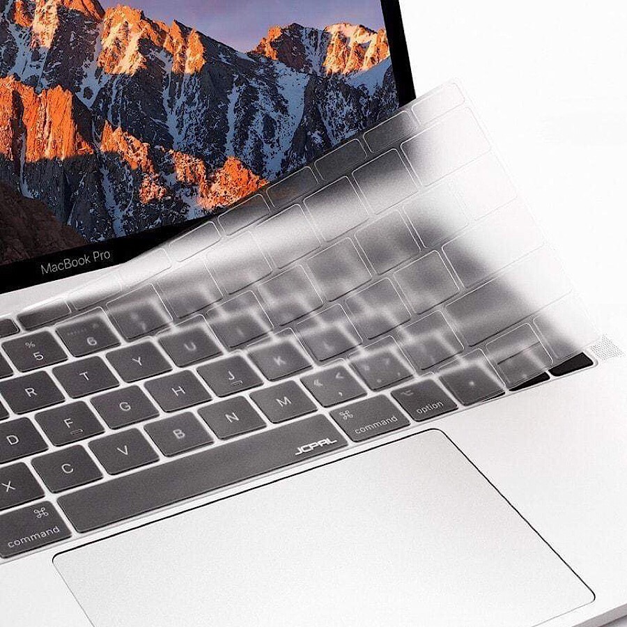 Miếng phủ bàn phím cho MacBook Pro 13 / 15 inch Không Touch Bar 2018 hiệu JCPAL FitSkin Tpu siêu mỏng 0.2 mm - Hàng nhập khẩu