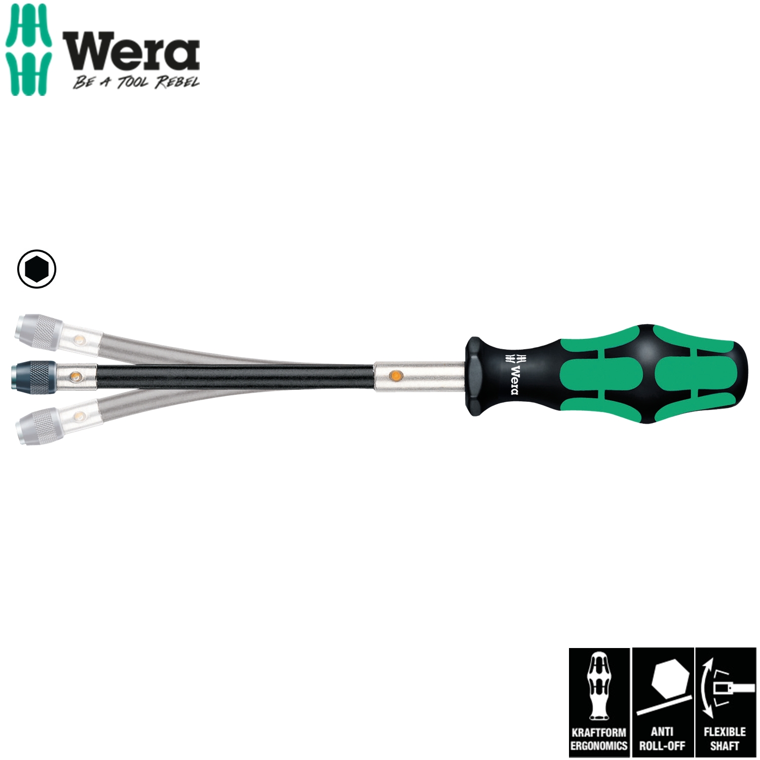 Tua vít với thân linh hoạt 392 BITHOLDING SCREWDRIVER WITH FLEXIBLE SHAFT Wera 05028160001