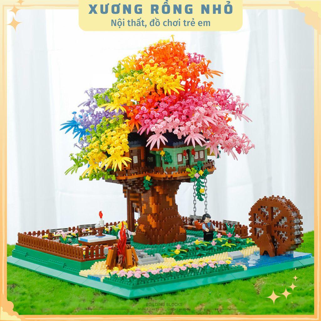 Đồ Chơi Ngôi Nhà Cây Cầu Vồng Phát Sáng Dành Cho Bé - Mô hình cây tree house