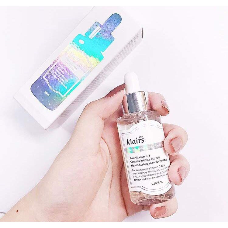 Tinh Chất Vitamin C Giúp Mờ Thâm Nám, Trắng Sáng Dành Cho Da Dễ Kích Ứng Klairs Freshly Juiced Vitamin Drop 35ml - Hàn Quốc chính Hãng