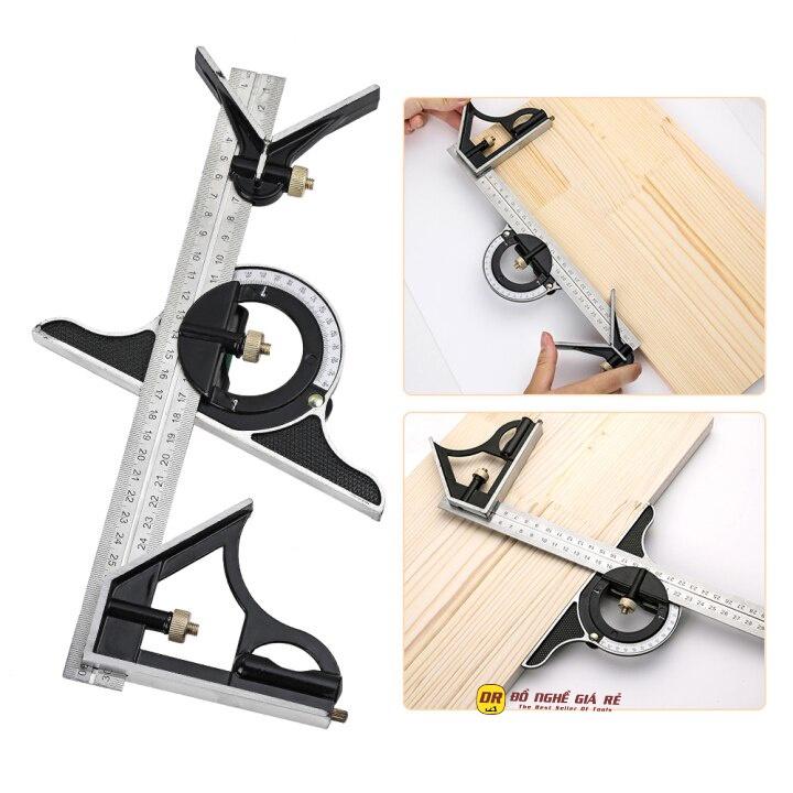 Thước Đo Góc 180 Độ Đa Năng _Thước Ke Góc Vuông 45 90 Độ Bằng Hợp Kim Nhôm
