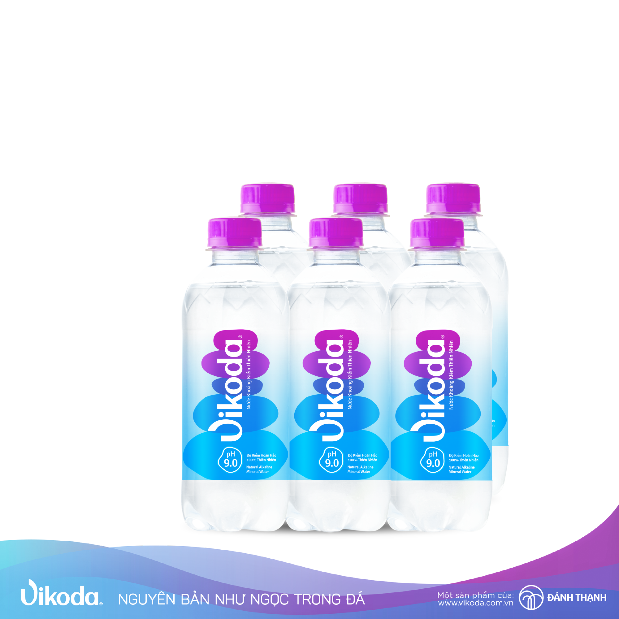 Lốc 6 chai Nước Khoáng Kiềm Thiên Nhiên Vikoda 350ml