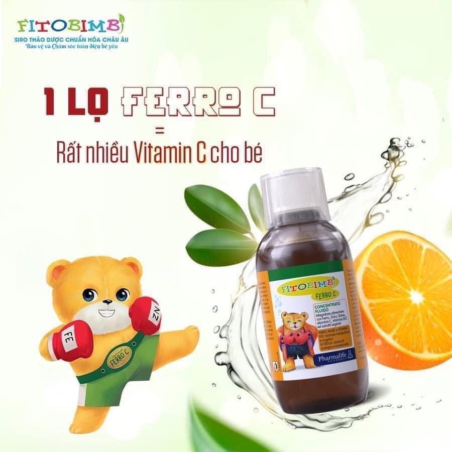 Fitobimbi Ferro C Bổ Sung Sắt, Kẽm, Vitamin C 200ml Kèm Quà Tặng