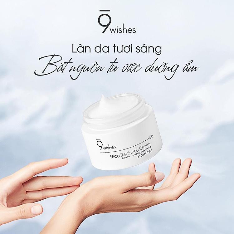 Kem dưỡng gạo sáng da 9 Wishes Rice Radiance Cream Hàn Quốc 50ml