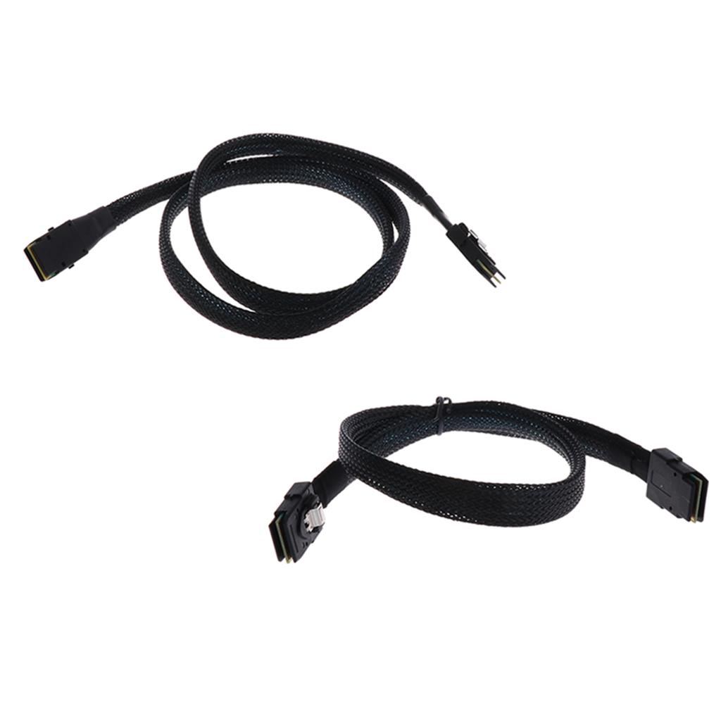 2Pcs Internal Mini SAS SFF 8087 to SFF 8087 36 Pin Cable, Male to Male 0.5M