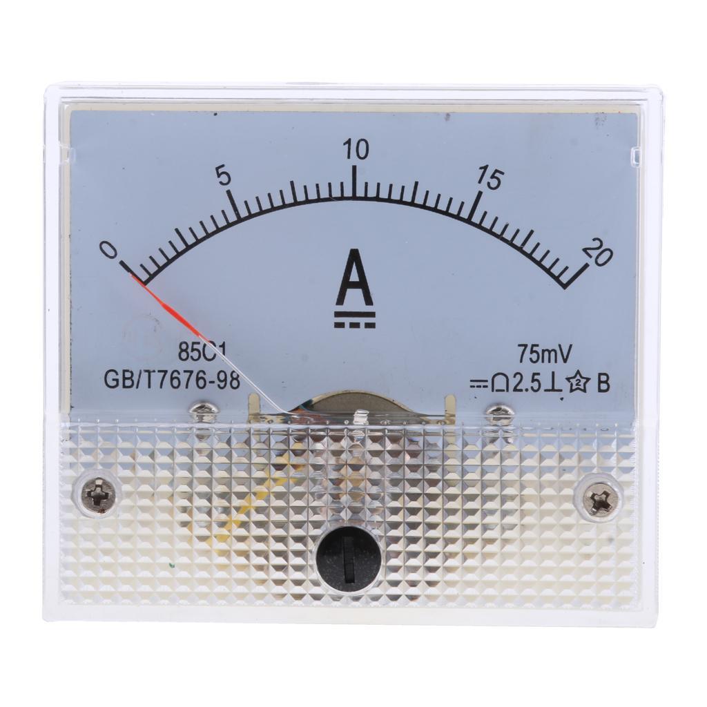 2pcs Analog Current Panel Ammeter DC 0-20A &amp; 0-30V Circuit Testing Tools