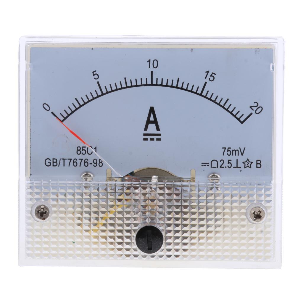 2x Ranges DC 0-30mA &amp; 0-20A Analog Amp Meter Ammeter Current Panel Class 2.5