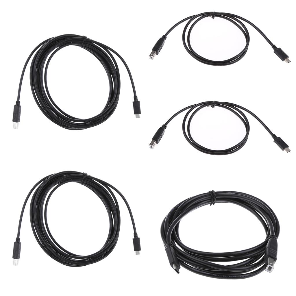 USB Type-c To USB2.0 Type-B Male Data Charge Printer Printing Cable Cord