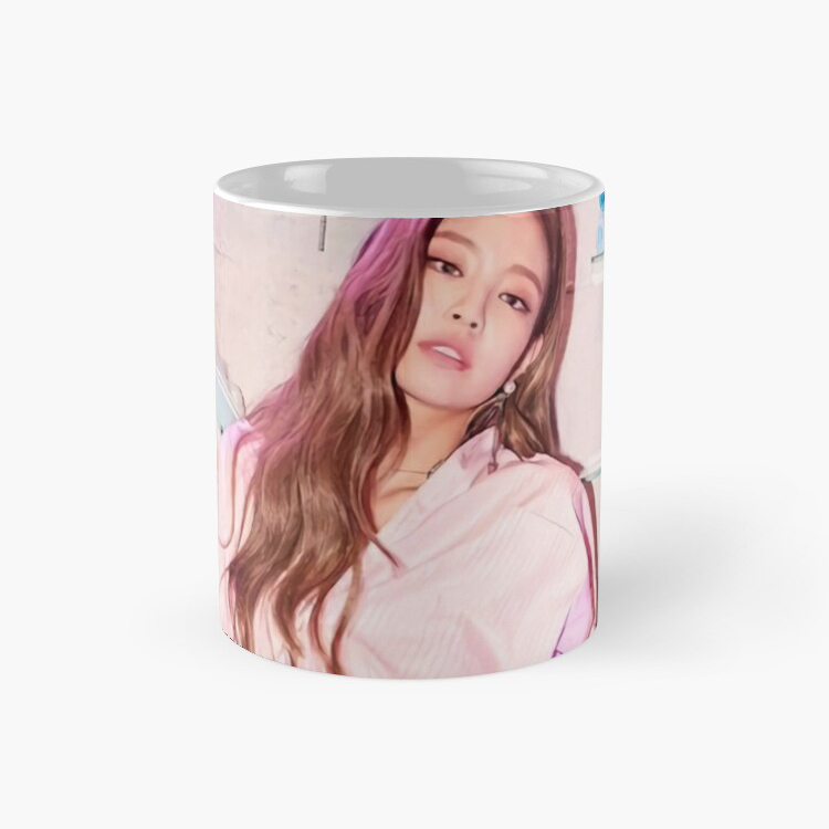 Cốc sứ in hình Jennie Blackpink cốc có quai tiện lợi
