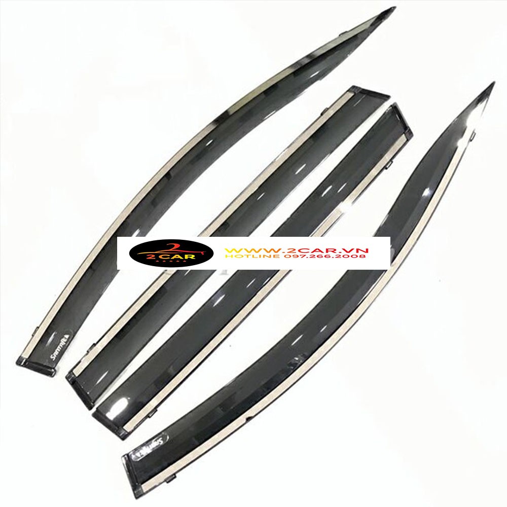 Vè che mưa xe Hyundai Santafe 2016 - 2022 chỉ Inox