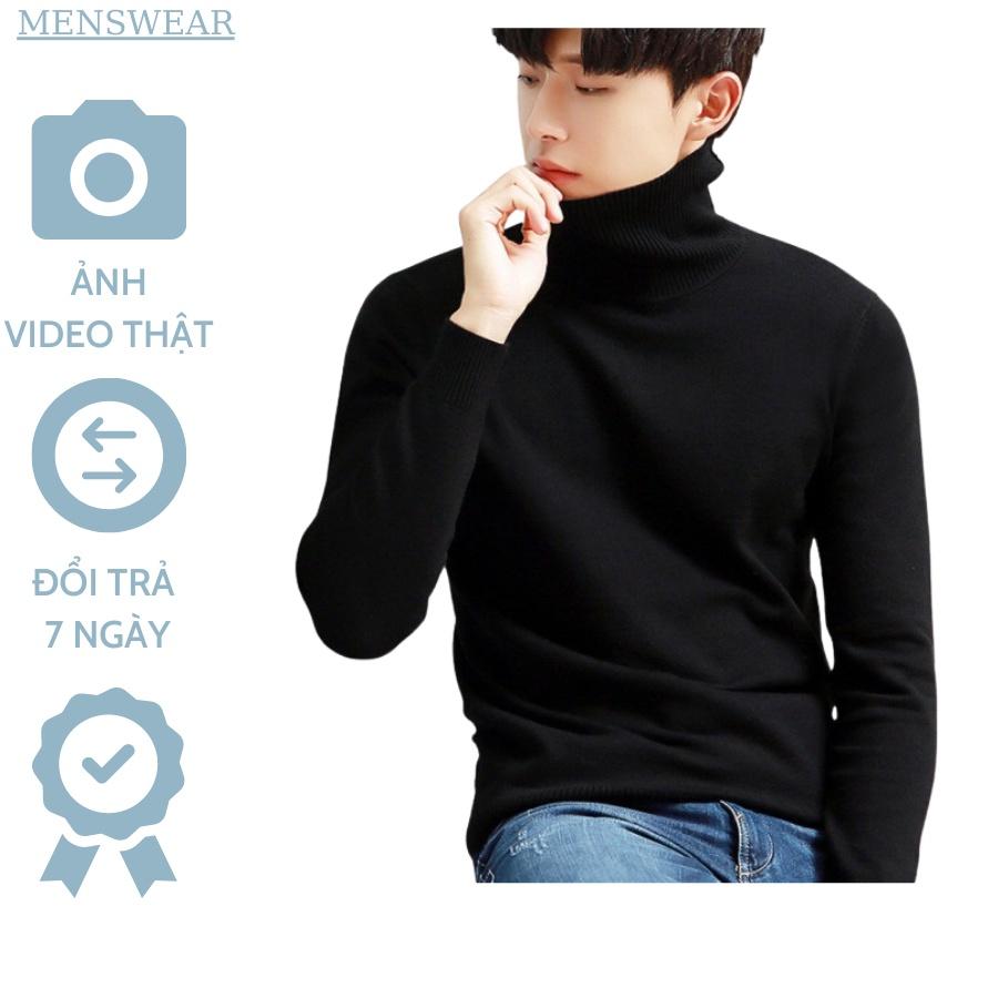 Áo len nam cao cổ thời trang nam Menswear , Áo len cổ lọ vặn thừng nhỏ mềm mại, ấm áp với phong cách hàn quốc