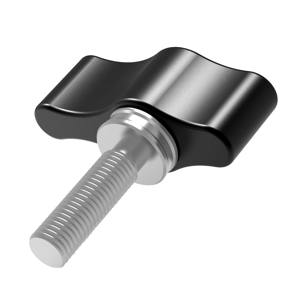 2 chiếc M5 x 17mm Tay cầm Vít Kẹp có thể điều chỉnh Khóa Vít L-Type T-Shape Cờ lê cho GoPro SLR Camera Lồng giàn khoan Rail Rod Slider