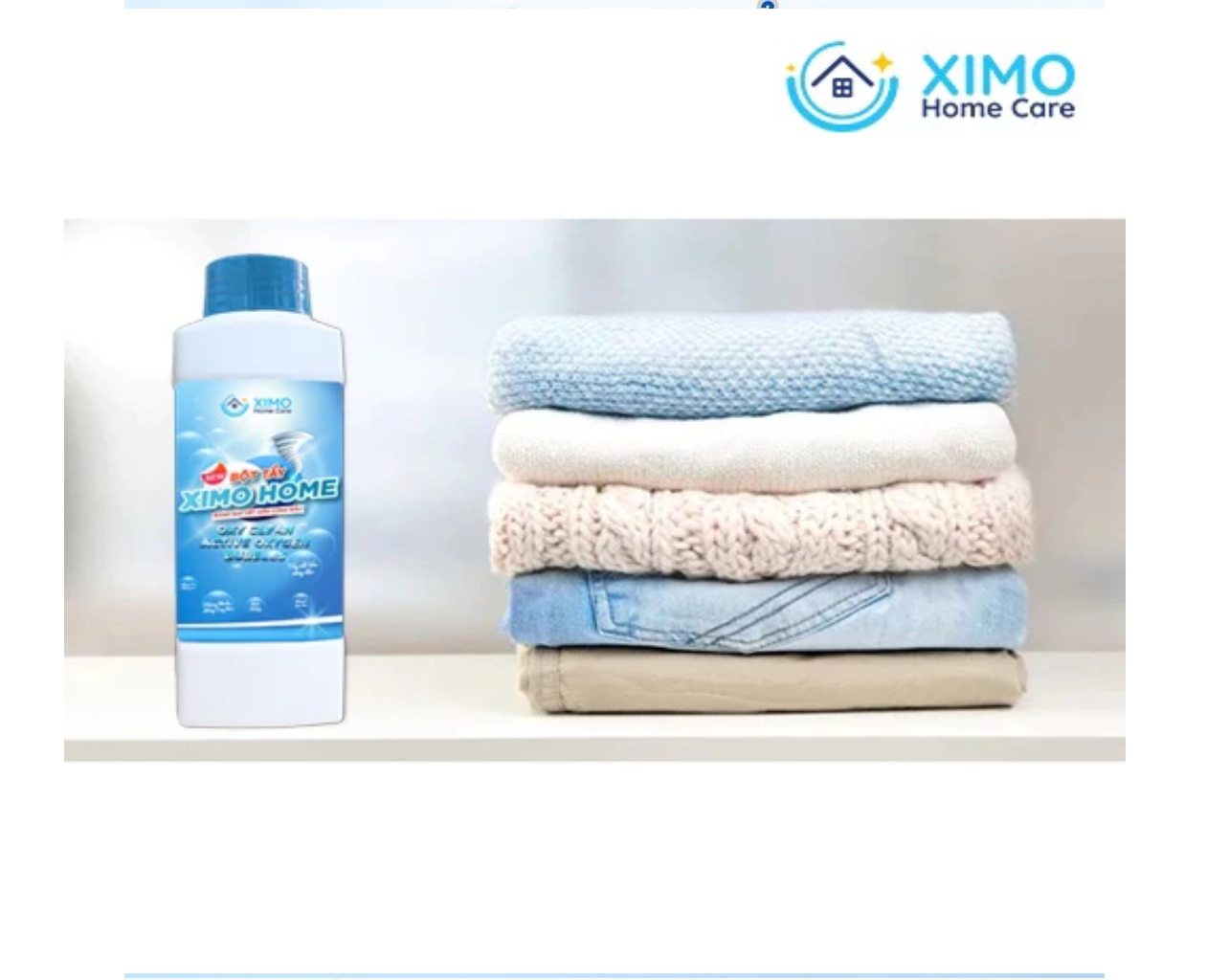 Bột tẩy trắng quần áo, đồ gia dụng đa năng Ximo Home- 350g