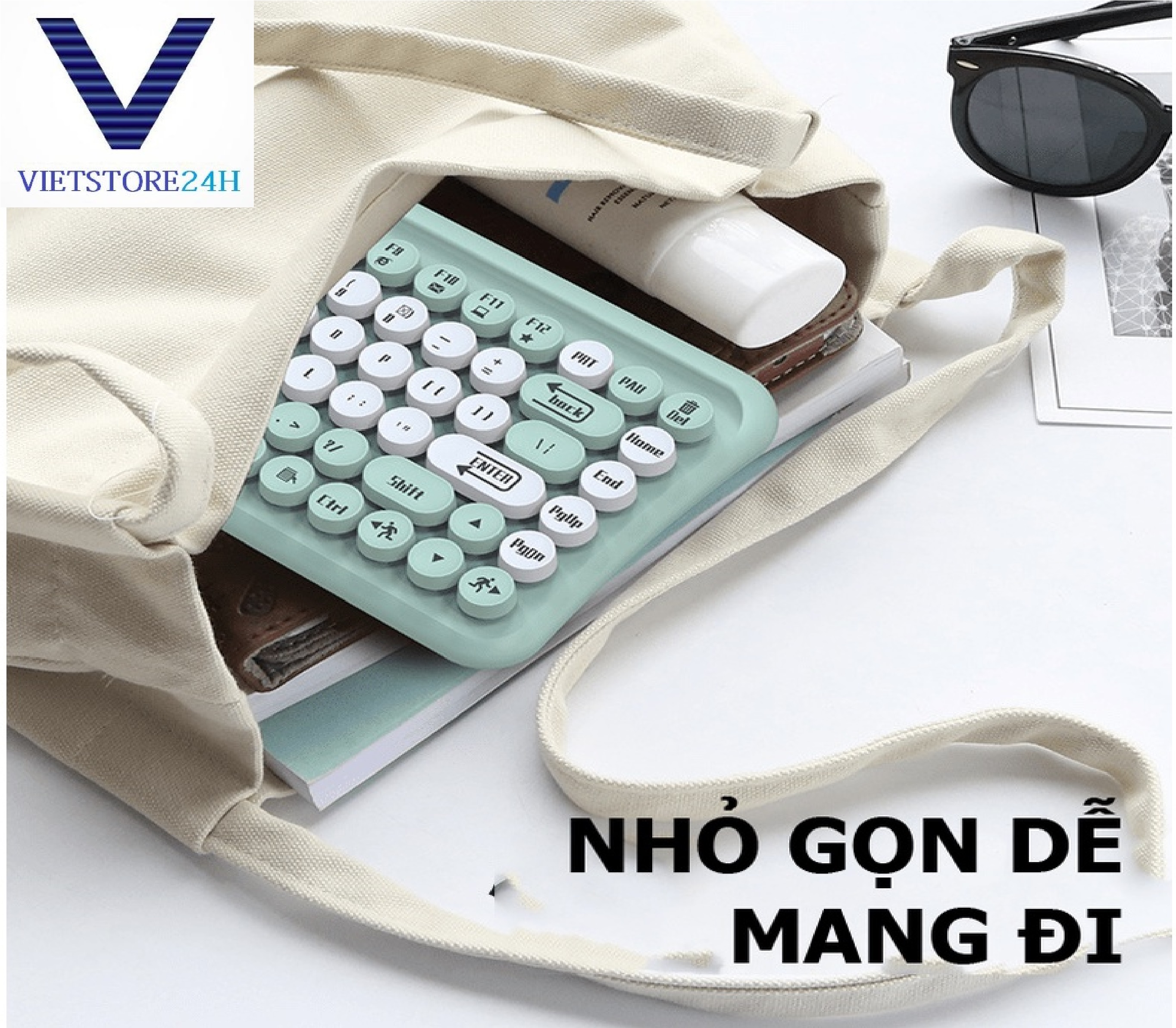 Bộ Bàn Phím Tròn Và Chuột Không Dây LANGTU LT700 dùng cho văn phòng VT - Hàng chính hãng