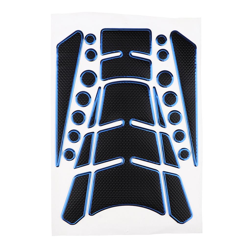 3D Carbon Fiber Look Motorcycle Sport Tank Gas Protector Pad Sticker Universal Fit