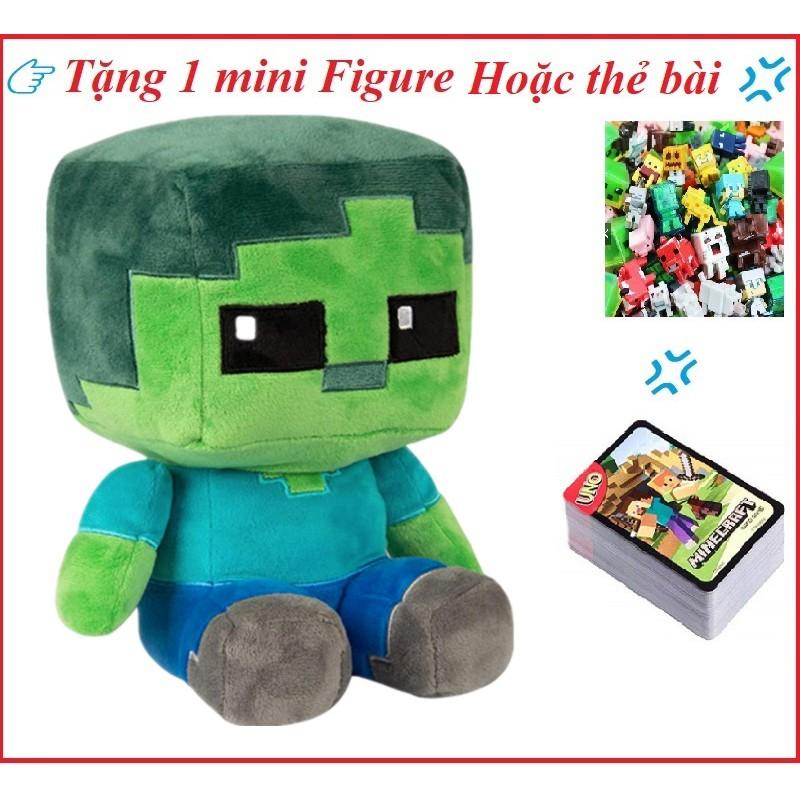 Nhồi bông minecraft zombie chipi chính hãng m o j a ng